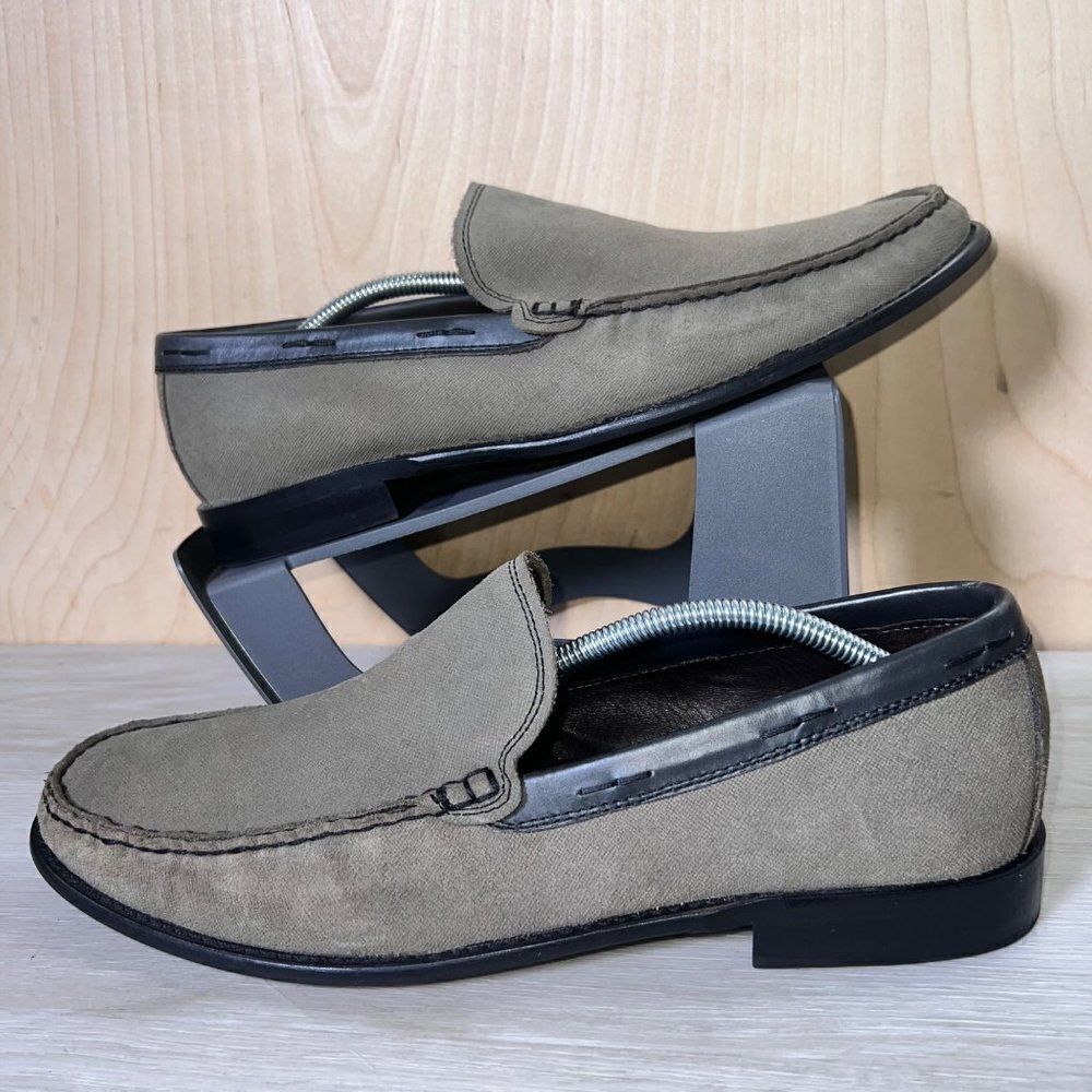 John Varvatos USA Star Slip-on Loafers Brown / Grey Suede 7475 Men's 10M